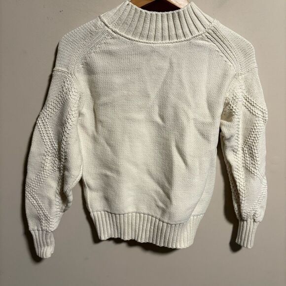 Everlane The Texture Cotton Cable Sweater in Bone - Size XS - Picture 4 of 10